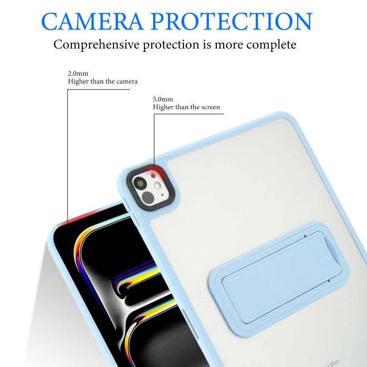 For iPad 2025 / 2022 Skin Feel Holder PC Hybrid TPU Tablet Case(Light Blue) - free shipping - PMC Jewellery - Order now!