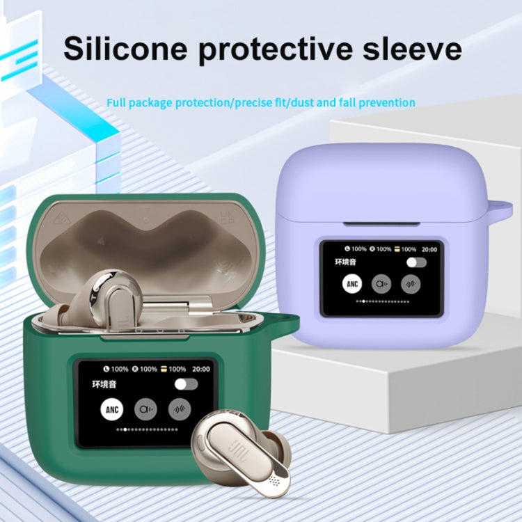 For JBL Tour Pro 3 Silicone Wireless Earphone Protective Case(Deep Green) - free shipping - PMC Jewellery - Order now!