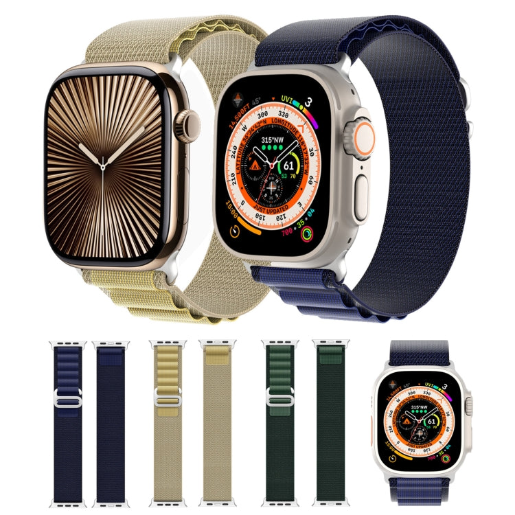 For Apple Watch 46mm / 49mm / 45mm / 44mm DUX DUCIS GS Series Nylon Loop Watch Band(Dark Green) - Watch Bands by DUX DUCIS | Online Shopping South Africa | PMC TechLife | Buy Now Pay Later Mobicred