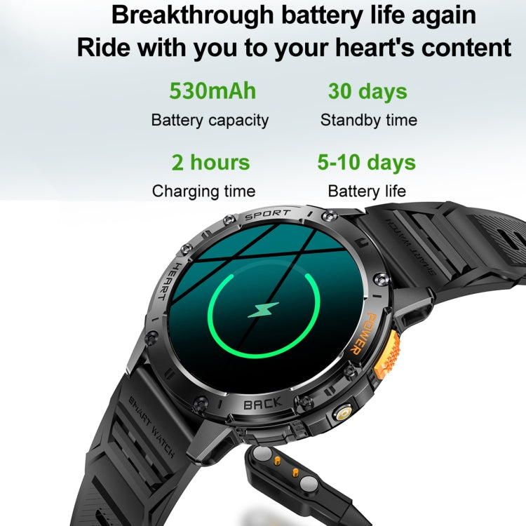 K65 1.43 inch Bluetooth Call Smart Watch, Support Heart Rate / Blood Oxygen(Black) - Smart Watches by PMC TechLife | Online Shopping South Africa | PMC TechLife | Buy Now Pay Later Mobicred