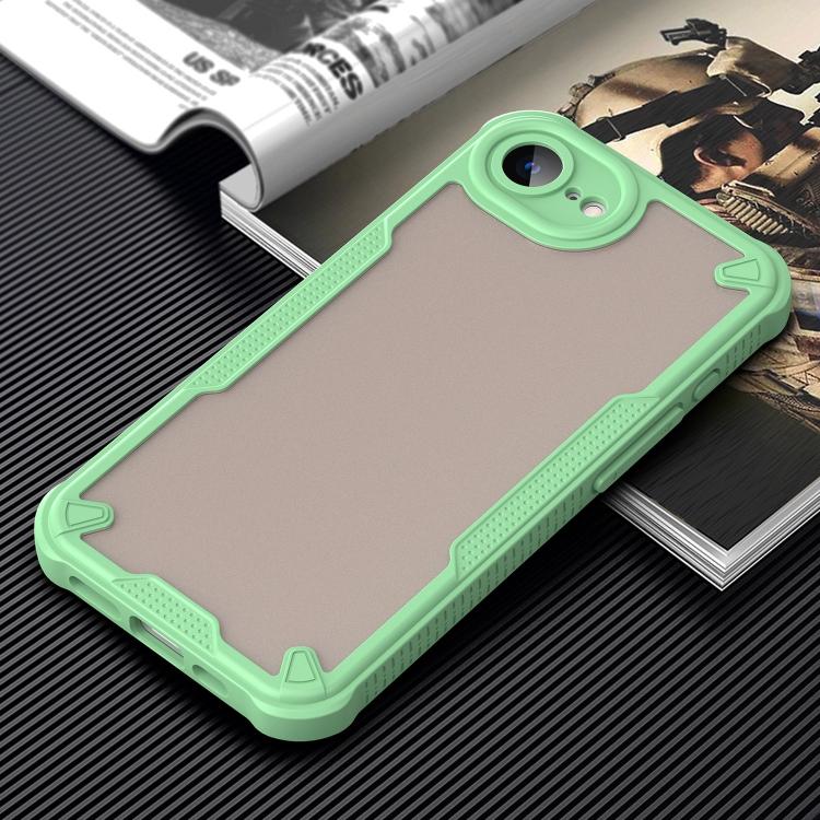 For iPhone 16e Armor Glaze PC Hybrid TPU Phone Case(Green) - iPhone 16e Cases by PMC TechLife | Online Shopping South Africa | PMC TechLife | Buy Now Pay Later Mobicred