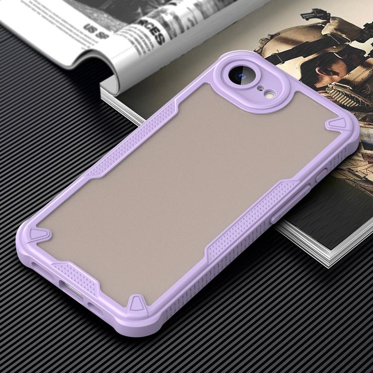 For iPhone 16e Armor Glaze PC Hybrid TPU Phone Case(Purple) - iPhone 16e Cases by PMC TechLife | Online Shopping South Africa | PMC TechLife | Buy Now Pay Later Mobicred