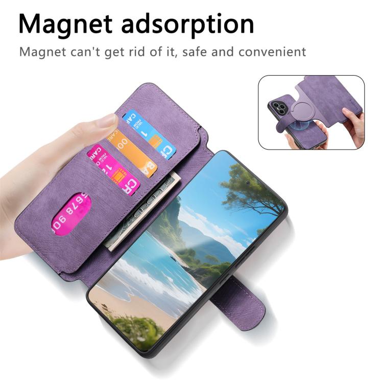 For Honor 400 Pro Global 160.8mm CaseNeo MagSafe RFID Anti-theft Retro Leather Phone Case(Purple) - free shipping - PMC TechLife - Order now!