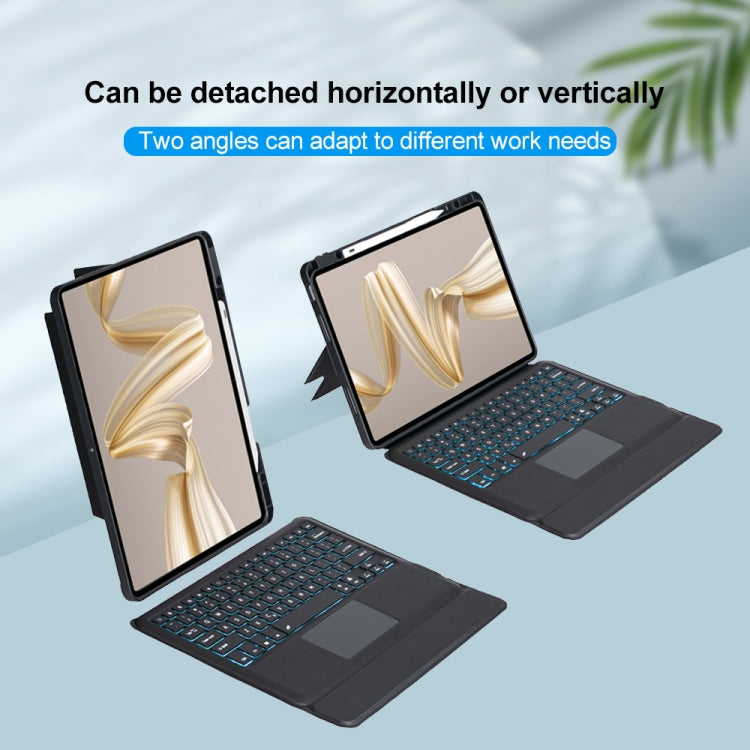 For Huawei MatePad Pro 12.2 2024 Detachable Backlit Bluetooth Keyboard Leather Case with Touchpad(Black) - free shipping - PMC Jewellery - Order now!