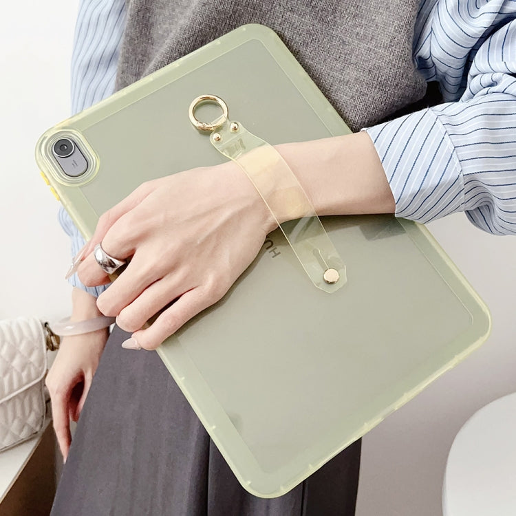For Huawei MatePad 11 2023 / 2024 Wristband Holder PC Hybrid TPU Soft Tablet Case(Yellow) - Huawei by PMC Jewellery | Online Shopping South Africa | PMC Jewellery | Buy Now Pay Later Mobicred
