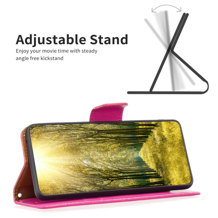 For Samsung Galaxy S25 5G Litchi Texture Pure Color Flip Leather Phone Case(Rose Red) - Galaxy S25 5G Cases by PMC TechLife | Online Shopping South Africa | PMC TechLife | Buy Now Pay Later Mobicred