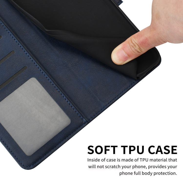 For Samsung Galaxy S25+ / S24+ 5G Solid Calf Texture Flip Leather Phone Case(Dark Blue) - Galaxy S25+ 5G Cases by PMC TechLife | Online Shopping South Africa | PMC TechLife | Buy Now Pay Later Mobicred
