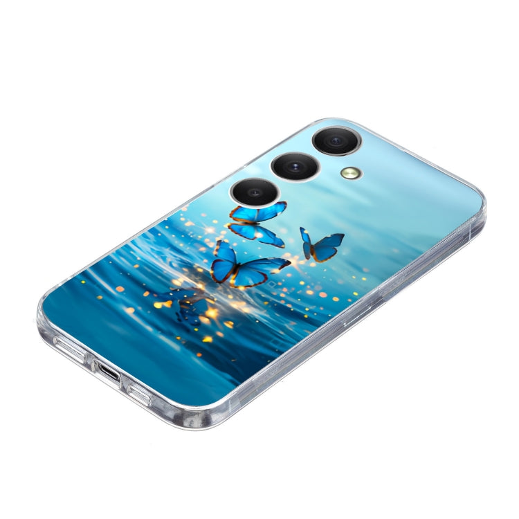 For Samsung Galaxy S25 FE 5G Colorful Painting Pattern TPU Phone Case(Blue Butterflies) - free shipping - PMC Jewellery - Order now!