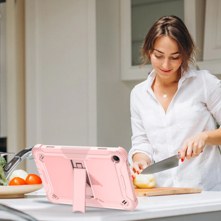 For Lenovo Tab M10 3rd Gen / TB328 Silicone Hybrid PC Tablet Case with Holder(Rose Gold) - Lenovo by PMC TechLife | Online Shopping South Africa | PMC TechLife | Buy Now Pay Later Mobicred