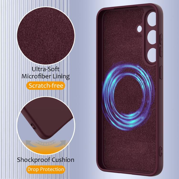 For Samsung Galaxy S25+ 5G Shockproof Silicone Magsafe Phone Case(Plum Color) - Galaxy S25+ 5G Cases by PMC Jewellery | Online Shopping South Africa | PMC Jewellery | Buy Now Pay Later Mobicred