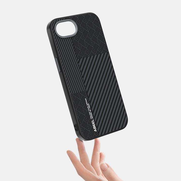 For iPhone 16e ABEEL 6D Micro Relief MagSafe Magnetic Phone Case(Carbon Fiber Black) - iPhone 16e Cases by PMC TechLife | Online Shopping South Africa | PMC TechLife | Buy Now Pay Later Mobicred