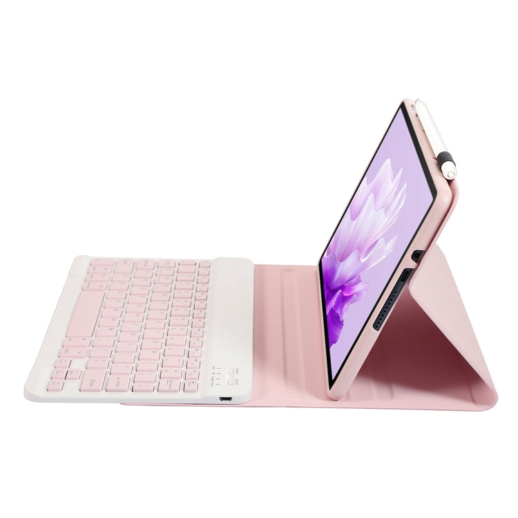 For Huawei MatePad 11.5 S 2024 AH20 Ultra-thin Detachable Bluetooth Keyboard Leather Tablet Case(Pink White) - free shipping - PMC Jewellery - Order now!