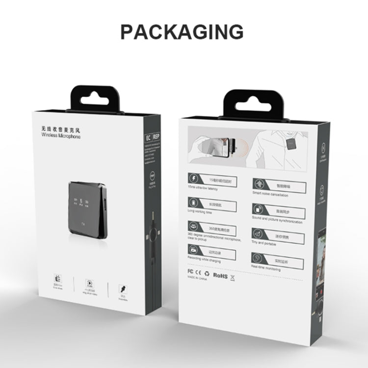 AP009 Wireless One to Two Lavalier Microphone with 3 in 1 Receiver(Black) - Microphone by PMC TechLife | Online Shopping South Africa | PMC TechLife | Buy Now Pay Later Mobicred