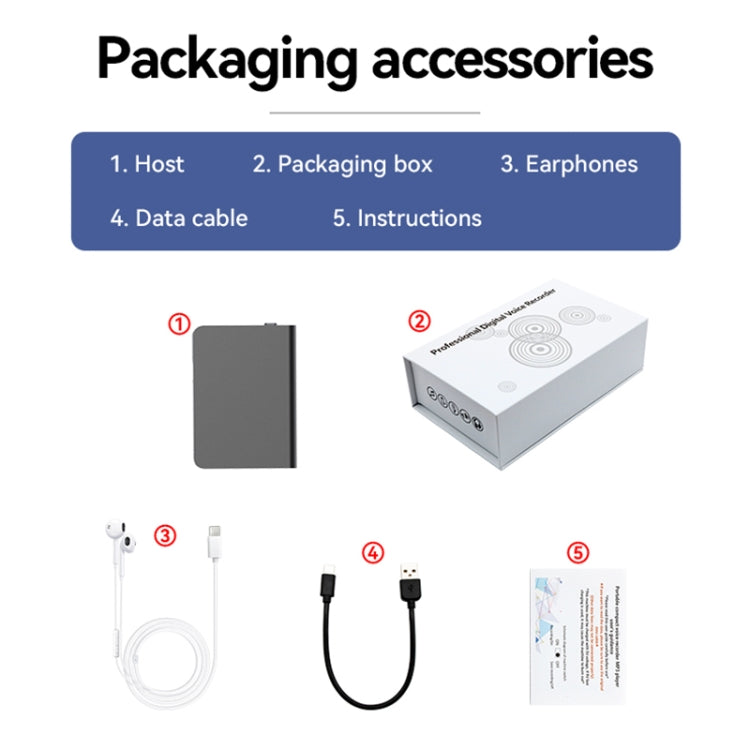 Q61A Ultra-thin HD Noise Reduction Voice Recording Pen Support APP Control, Memory:64GB(Black) - Recording Pen by PMC TechLife | Online Shopping South Africa | PMC TechLife | Buy Now Pay Later Mobicred