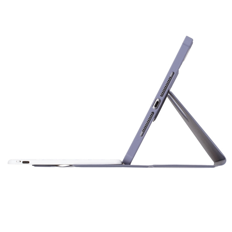 For iPad Pro 11 2024 L13-AS 360 Rotation Acrylic Transparent Bluetooth Keyboard Leather Case With Touch Control / Backlight(Purple) - For iPad Pro by PMC Jewellery | Online Shopping South Africa | PMC Jewellery | Buy Now Pay Later Mobicred