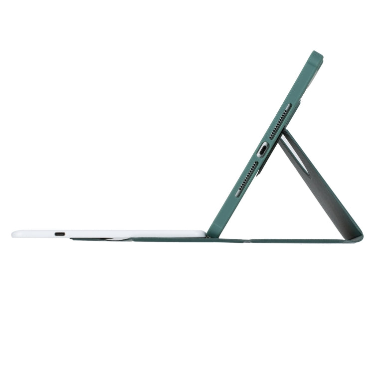 For iPad Pro 11 2024 YL13-A 360 Rotation Acrylic Transparent Round Keycap Bluetooth Keyboard Leather Case With Touch Control(Green) - For iPad Pro by PMC Jewellery | Online Shopping South Africa | PMC Jewellery | Buy Now Pay Later Mobicred