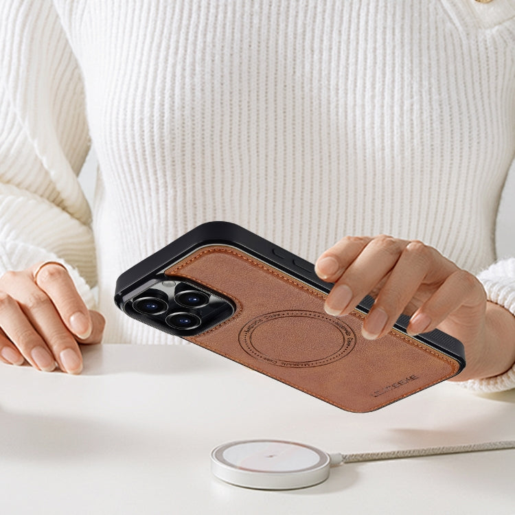 For iPhone 16 Pro LC.IMEEKE Magsafe Phone Case(Brown) - free shipping - PMC Jewellery - Order now!