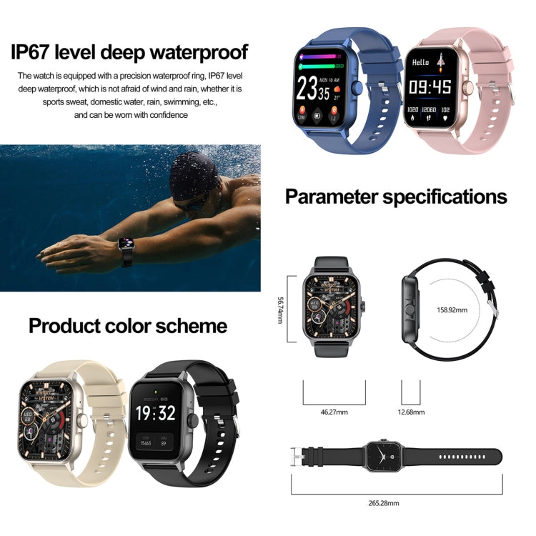 ZW36A 1.83 inch BT Call Smart Watch, Blood oxygen / Blood Pressure / Heart Rate(Blue) - Smart Wristbands by PMC TechLife | Online Shopping South Africa | PMC TechLife | Buy Now Pay Later Mobicred
