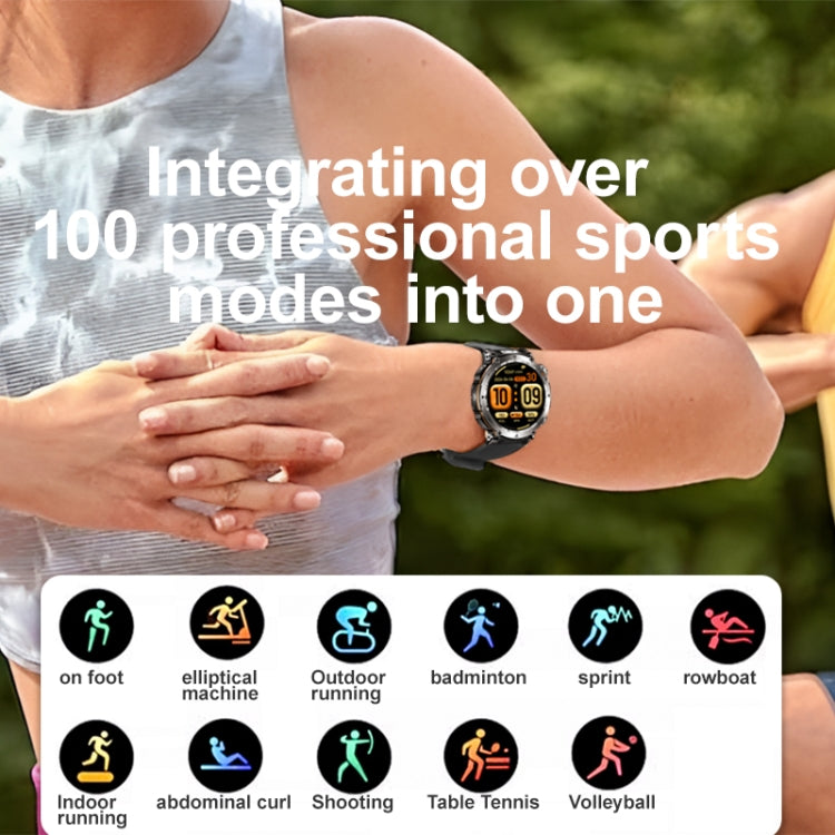 HT30 1.7 inch IP68 Waterproof Steel Band Smart Watch, Support Flashlight / Banknote Detector Light / Compass(Black) - Smart Wristbands by PMC TechLife | Online Shopping South Africa | PMC TechLife | Buy Now Pay Later Mobicred