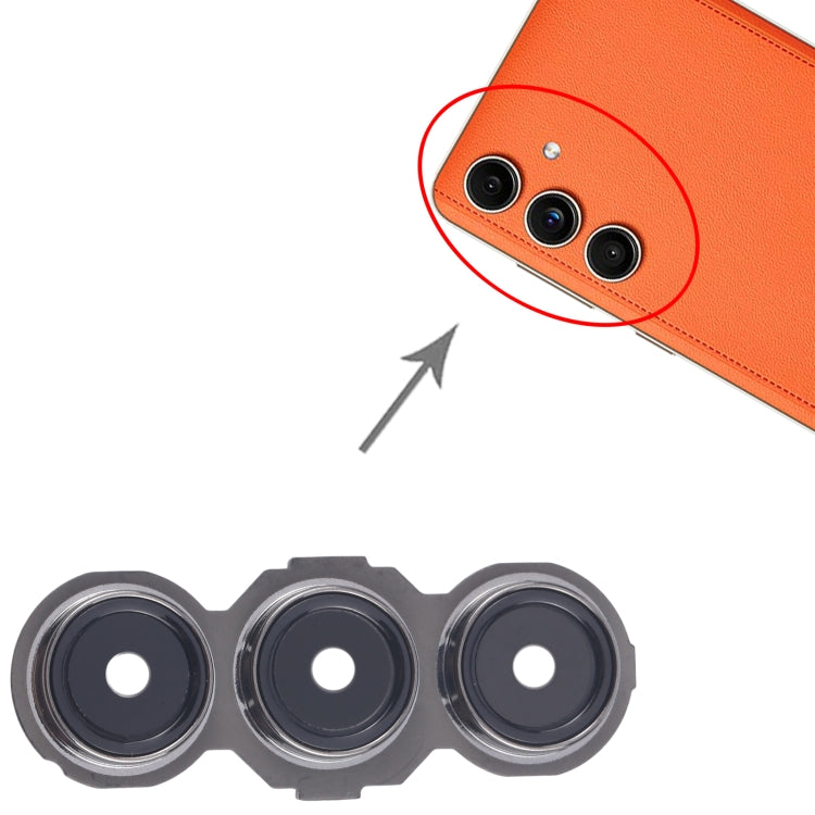 For Samsung Galaxy C55 SM-C556B 10pcs Rear Camera Lens Cover(Black) - Other Galaxy Parts by PMC TechLife | Online Shopping South Africa | PMC TechLife | Buy Now Pay Later Mobicred