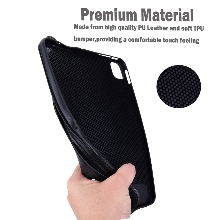 For Samsung Galaxy Tab S10 Ultra/ S11 Ultra TPU Leather Back Tablet Case with Wristband(Black) - free shipping - PMC Jewellery - Order now!