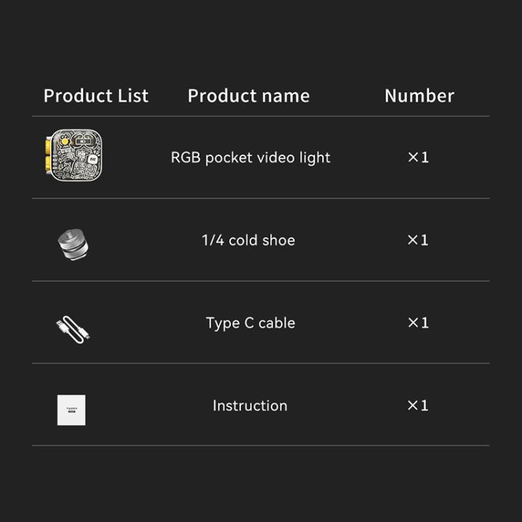 FUNSNAP Pocket Full Color RGB Video Shot Fill Light(White) - Selfie Light by FUNSNAP | Online Shopping South Africa | PMC TechLife | Buy Now Pay Later Mobicred