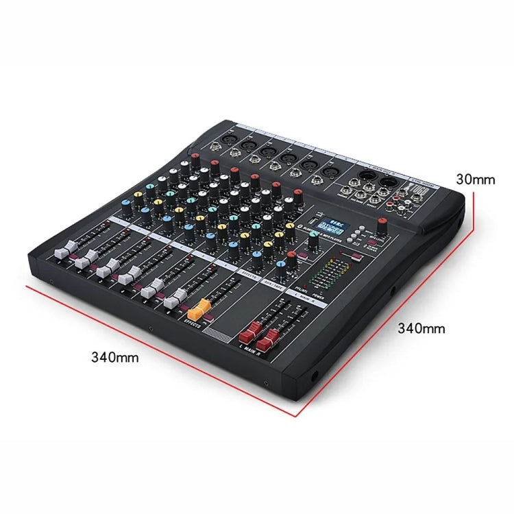 XTUGA CT60X 6-Channels Audio Mixer DJ Mixing Console with 48V Power Supply(US Plug) - Live Sound Effects Processors by XTUGA | Online Shopping South Africa | PMC TechLife | Buy Now Pay Later Mobicred