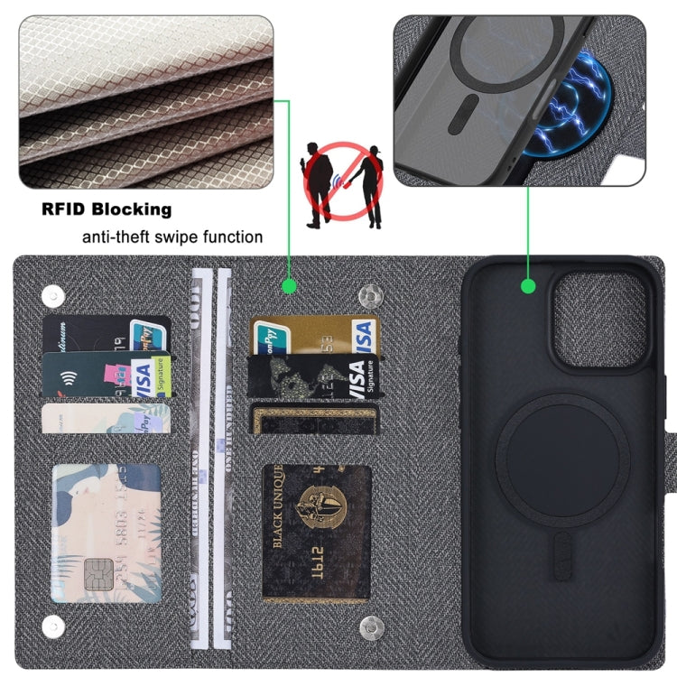For iPhone 16 Pro Max ViLi GBS Series MagSafe Magnetic RFID Leather Flip Phone Case(Black) - free shipping - PMC Jewellery - Order now!