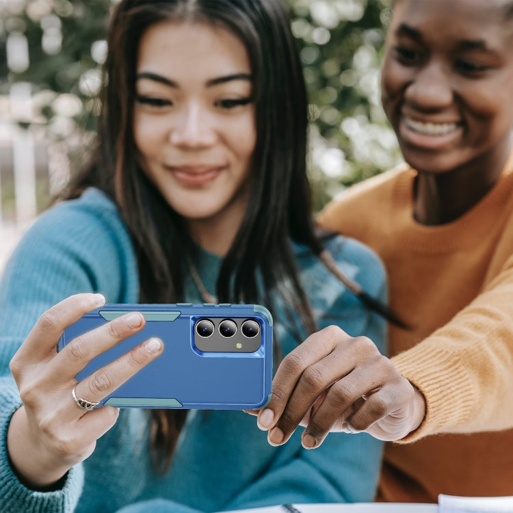 For Samsung Galaxy S25 5G TPU + PC Shockproof Protective Phone Case(Royal Blue + Grey Green) - Galaxy S25 5G Cases by PMC Jewellery | Online Shopping South Africa | PMC Jewellery | Buy Now Pay Later Mobicred
