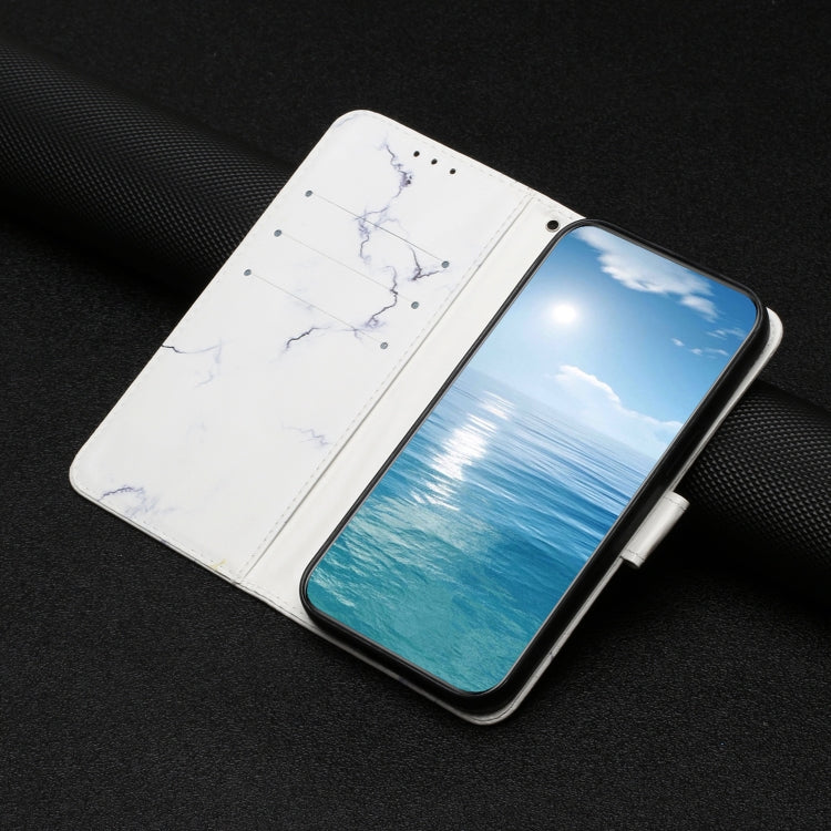 For Samsung Galaxy S25 Ultra 5G Colored Drawing Marble Pattern Leather Phone Case(White Marble) - Galaxy S25 Ultra 5G Cases by PMC Jewellery | Online Shopping South Africa | PMC Jewellery | Buy Now Pay Later Mobicred