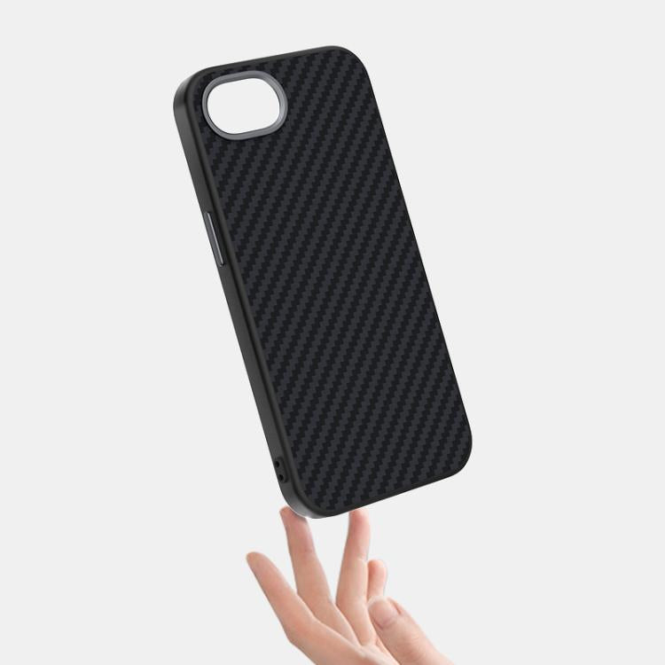 For iPhone 16e ABEEL C Carbon Fiber Series 6D Micro Relief MagSafe Phone Case(Black Blue) - iPhone 16e Cases by PMC TechLife | Online Shopping South Africa | PMC TechLife | Buy Now Pay Later Mobicred