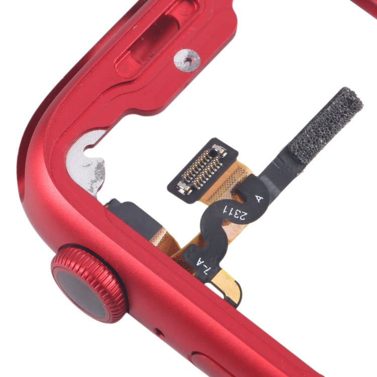 For Apple Watch Series 7 / 8 / 9 41MM LTE Aluminium Alloy Middle Frame Bezel Plate with Crown Spin Axis Flex Cable(Red) - Middle Frame by PMC TechLife | Online Shopping South Africa | PMC TechLife | Buy Now Pay Later Mobicred