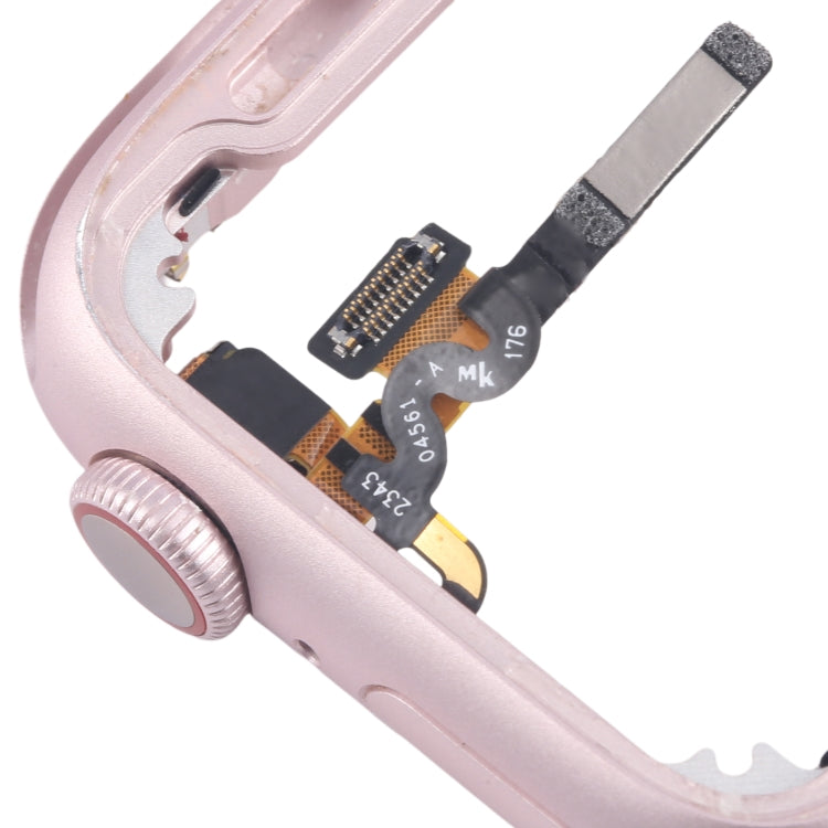 For Apple Watch Series 9 45MM LTE Aluminium Alloy Middle Frame Bezel Plate with Crown Spin Axis Flex Cable(Pink) - Middle Frame by PMC TechLife | Online Shopping South Africa | PMC TechLife | Buy Now Pay Later Mobicred