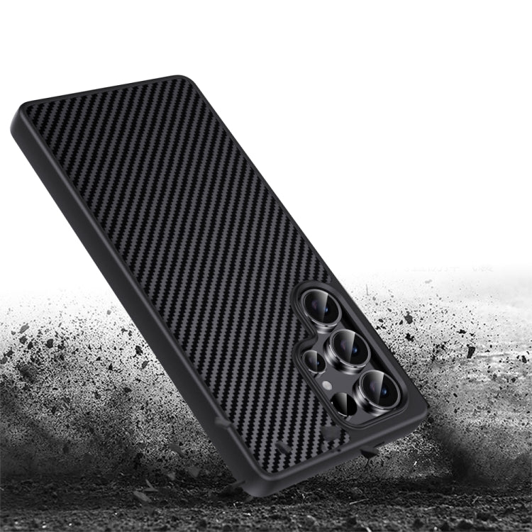 For Samsung Galaxy S25+ 5G Pita Series TPU + PC Texture Phone Case(Black) - Galaxy S25+ 5G Cases by PMC Jewellery | Online Shopping South Africa | PMC Jewellery | Buy Now Pay Later Mobicred