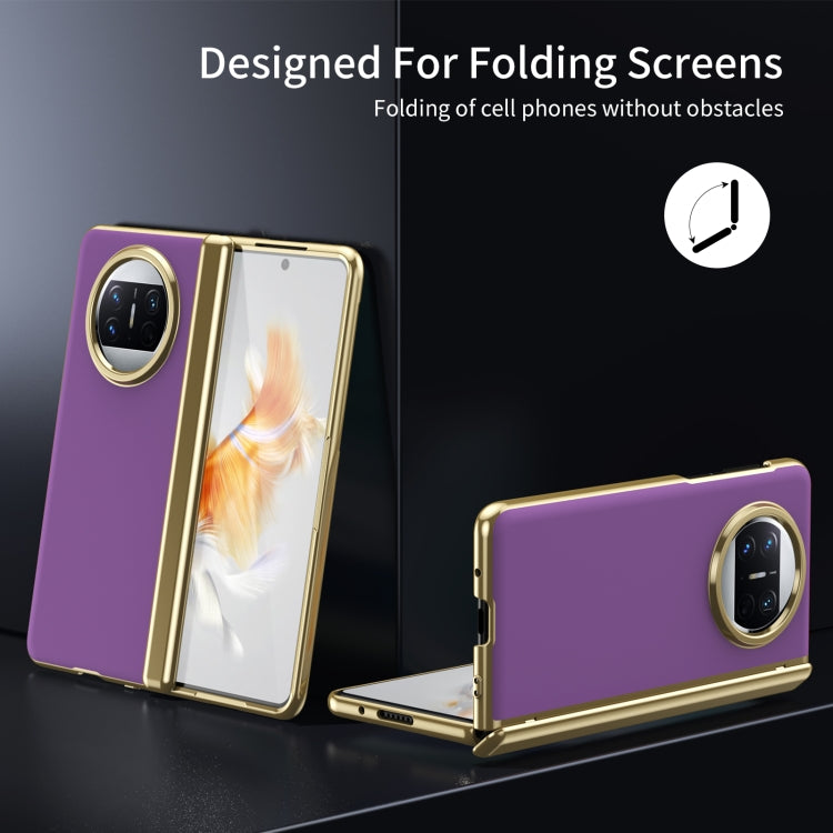 For Huawei Mate X3 Integrated AG Frosted Vacuum Plating Phone Case(Purple) - Huawei Cases by PMC TechLife | Online Shopping South Africa | PMC TechLife | Buy Now Pay Later Mobicred