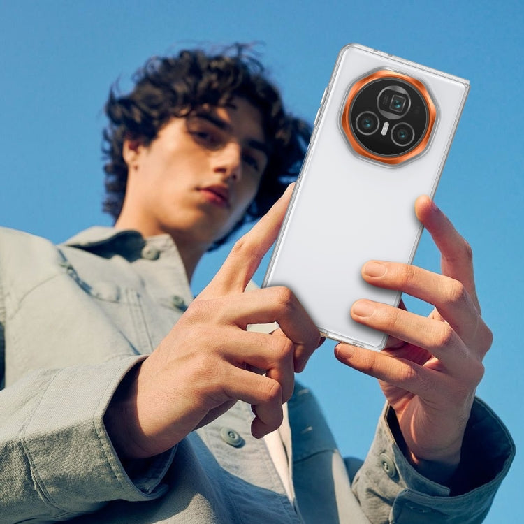 For Honor Magic V3 lce Folding Series Integrated Clear PC Phone Case(Orange) - Honor Cases by PMC TechLife | Online Shopping South Africa | PMC TechLife | Buy Now Pay Later Mobicred