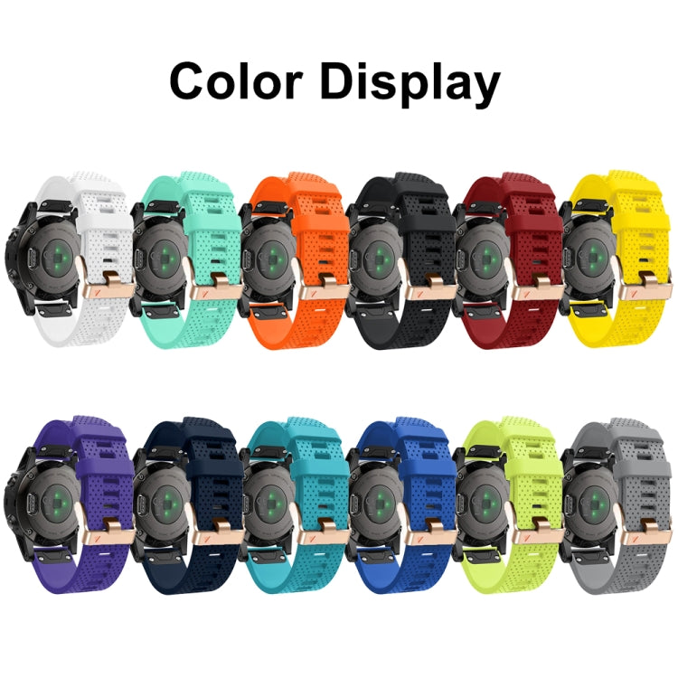 For Garmin 20mm Spotted Rose Gold Buckle Silicone Quick Release Watch Band(Sky Blue) - free shipping - PMC TechLife - Order now!