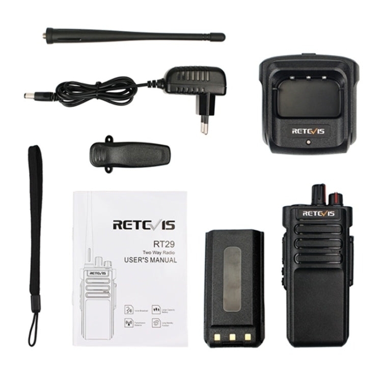 RETEVIS RT29 10W VHF136-174 MHz 16CHS Two Way Radio Handheld Walkie Talkie, EU Plug(Black) - free shipping - PMC TechLife - Order now!