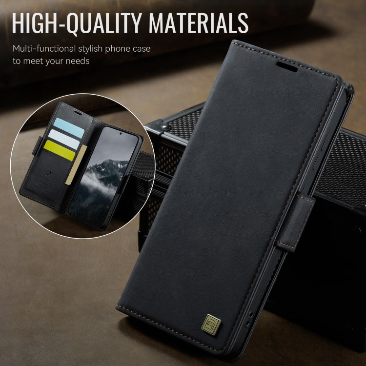 For Samsung Galaxy S25+ 5G AutSpace A11 Side Buckle MagSafe Magnetic RFID Phone Leather Case(Black) - free shipping - PMC Jewellery - Order now!