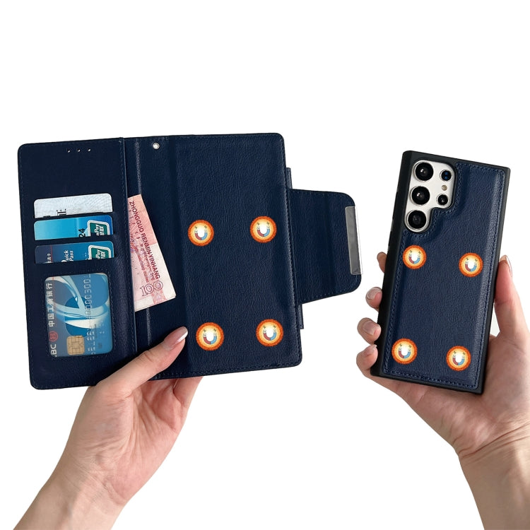 For Samsung Galaxy S25 5G Multifunctional 7-Card Wallet Leather Phone Case(Royal Blue) - free shipping - PMC Jewellery - Order now!