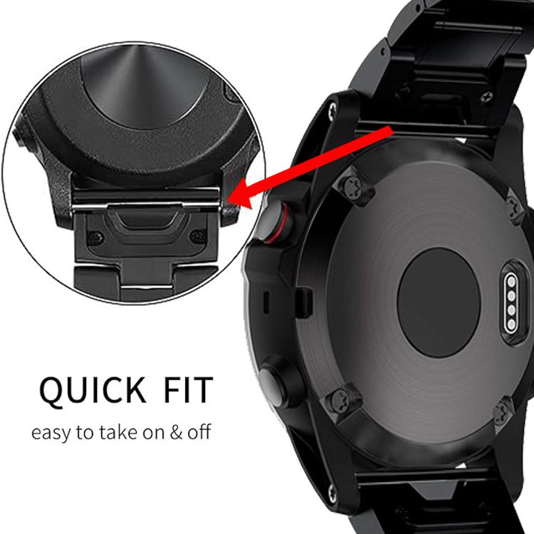 For Garmin 26mm Five-beads Titanium Alloy Push Buckle Metal Quick Release Watch Band(Titanium Color) - free shipping - PMc TechLife - Order now!