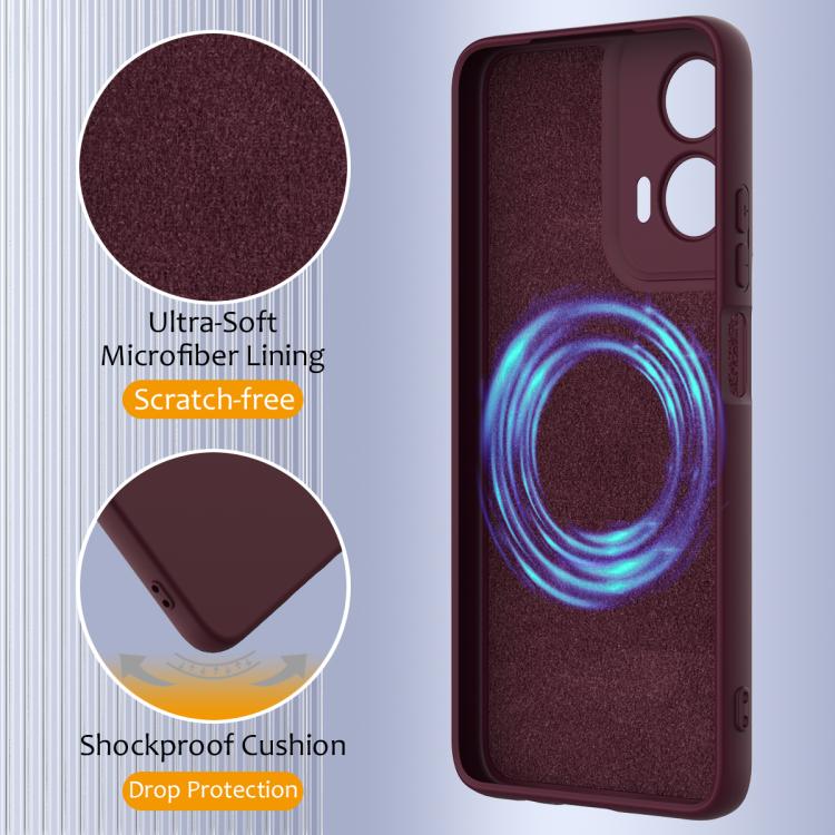 For Motorola Moto G35 5G Shockproof Silicone Magsafe Phone Case(Plum Color) - free shipping - PMC TechLife - Order now!