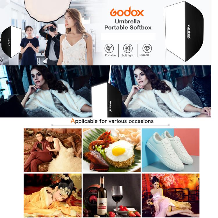 Godox UB Series Four Corner Umbrella Softbox, Size:60 x 60cm - by Godox | Online Shopping South Africa | PMC TechLife | Buy Now Pay Later Mobicred