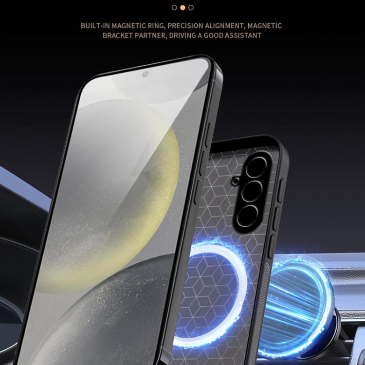 For Samsung Galaxy S25+ 5G HUIYI Leather Magnetic Phone Case(Grey) - Galaxy S25+ 5G Cases by PMC Jewellery | Online Shopping South Africa | PMC Jewellery | Buy Now Pay Later Mobicred