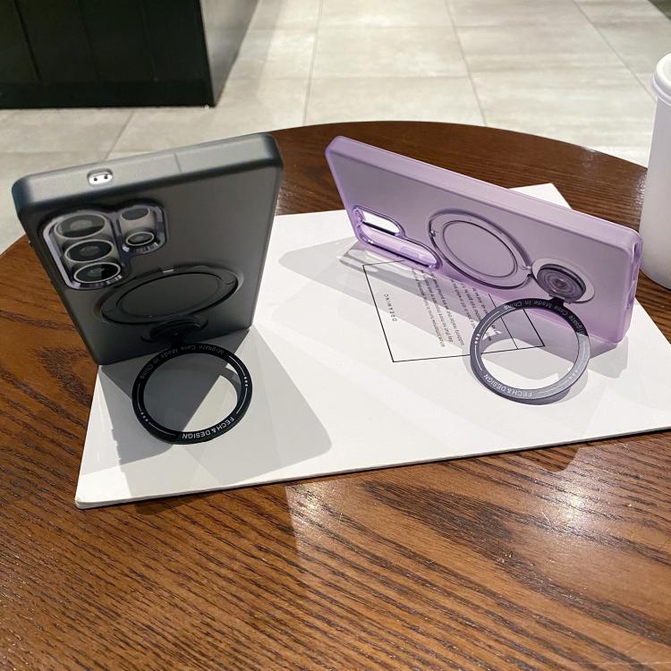 For Samsung Galaxy S25+ 5G Rotation Holder MagSafe Phone Case(Purple) - Galaxy S25+ 5G Cases by PMC Jewellery | Online Shopping South Africa | PMC Jewellery | Buy Now Pay Later Mobicred