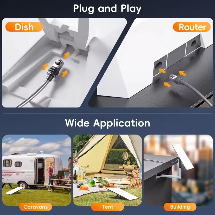 Onten SL301 Starlink Gen3 CAT6 1000Mbps Ethernet Connection Cable, Length:5m(Dark Grey) - Lan Cable and Tools by Onten | Online Shopping South Africa | PMC TechLife | Buy Now Pay Later Mobicred