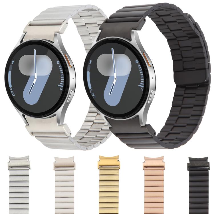 For Samsung Galaxy Watch 7 / 6 / 5 / 4 Bamboo Magnetic Quick Release Metal Watch Band(Gold) - free shipping - PMc TechLife - Order now!