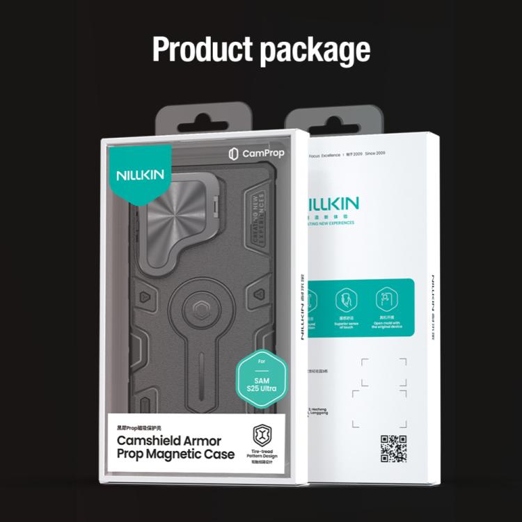 For Samsung Galaxy S25 Ultra 5G NILLKIN Black Rhino Prop MagSafe Magnetic PC Phone Case(Black) - free shipping - PMc TechLife - Order now!