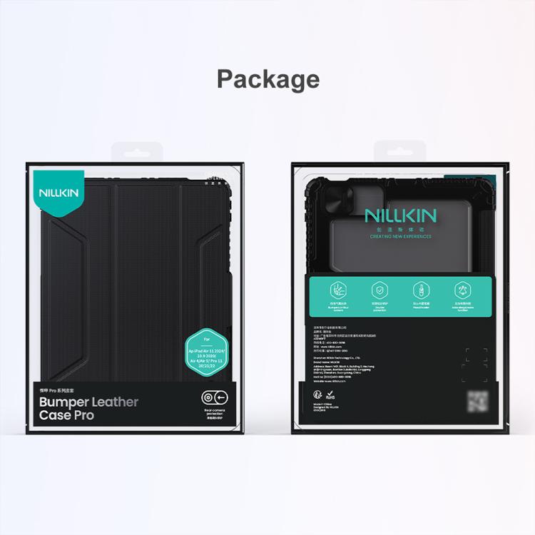 For iPad Air 11 2024 / 2025 NILLKIN Bumper Pro Folding Style Tablet Leather Case(Grey) - free shipping - PMc TechLife - Order now!