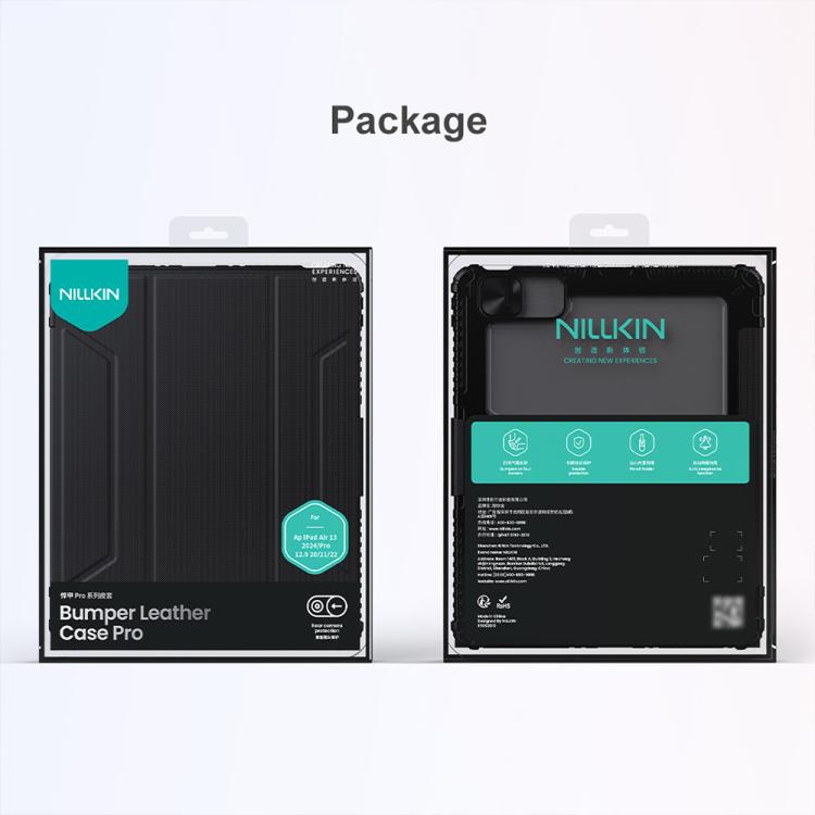 For iPad Air 13 2024 / 2025 NILLKIN Bumper Pro Folding Style Tablet Leather Case(Black) - free shipping - PMc TechLife - Order now!